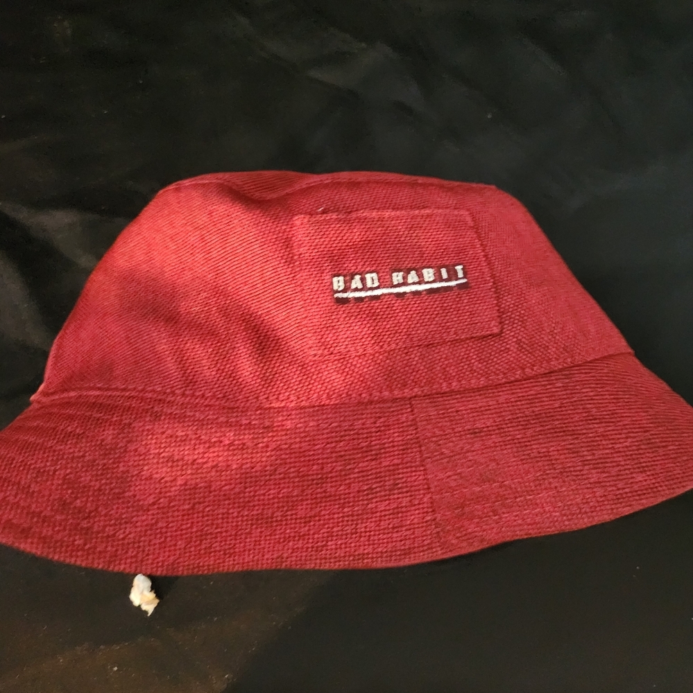 Kangol Red Canvas Denim bucket hat